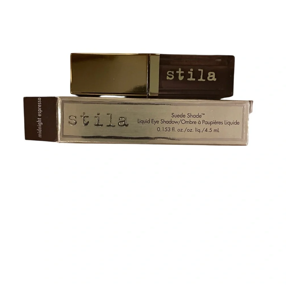 NIB Stila Suede Shade liquid eyeshadow Midnight Espresso Dark Brown FULL SIZE